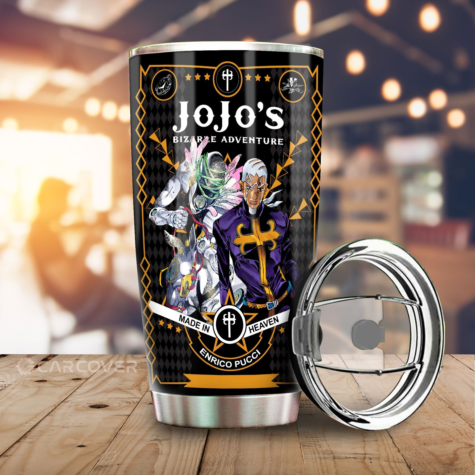 Pucci Tumbler Cup Custom JoJo's Bizarre Anime Car Interior Accessories - Gearcarcover - 1