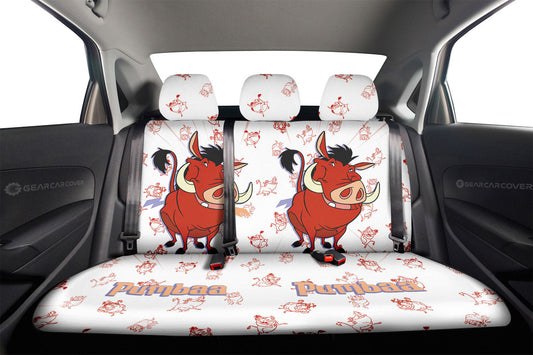 Pumbaa Car Back Seat Cover Custom Cartoon Car Accessories - Gearcarcover - 2