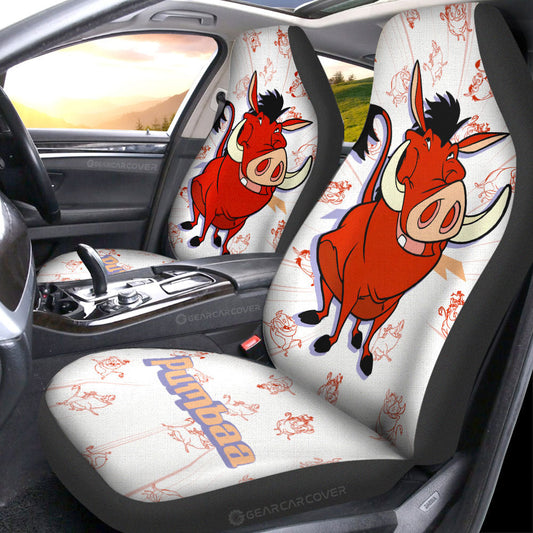 Pumbaa Car Seat Covers Custom Cartoon Car Accessories - Gearcarcover - 2