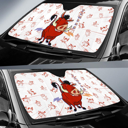 Pumbaa Car Sunshade Custom Cartoon Car Accessories - Gearcarcover - 2