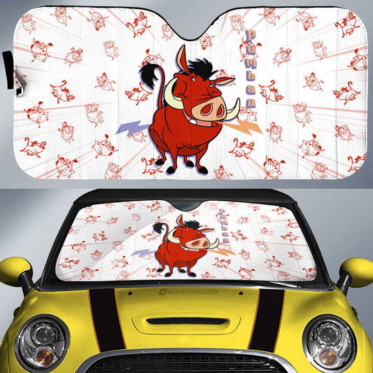 Pumbaa Car Sunshade Custom Cartoon Car Accessories - Gearcarcover - 1