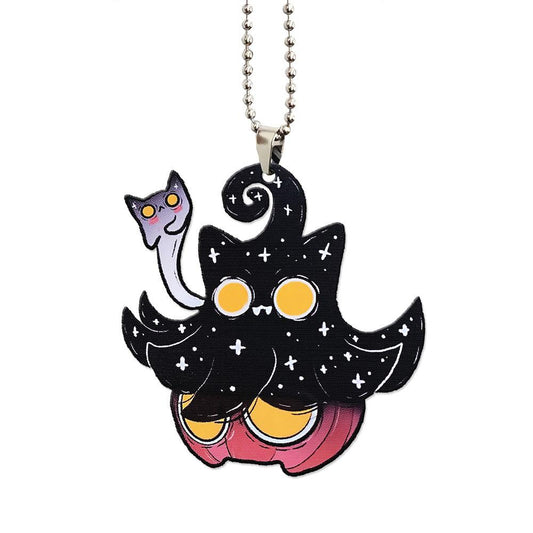 Pumpkaboo Cat Ornament Custom Halloween Ghost Car Accessories - Gearcarcover - 1