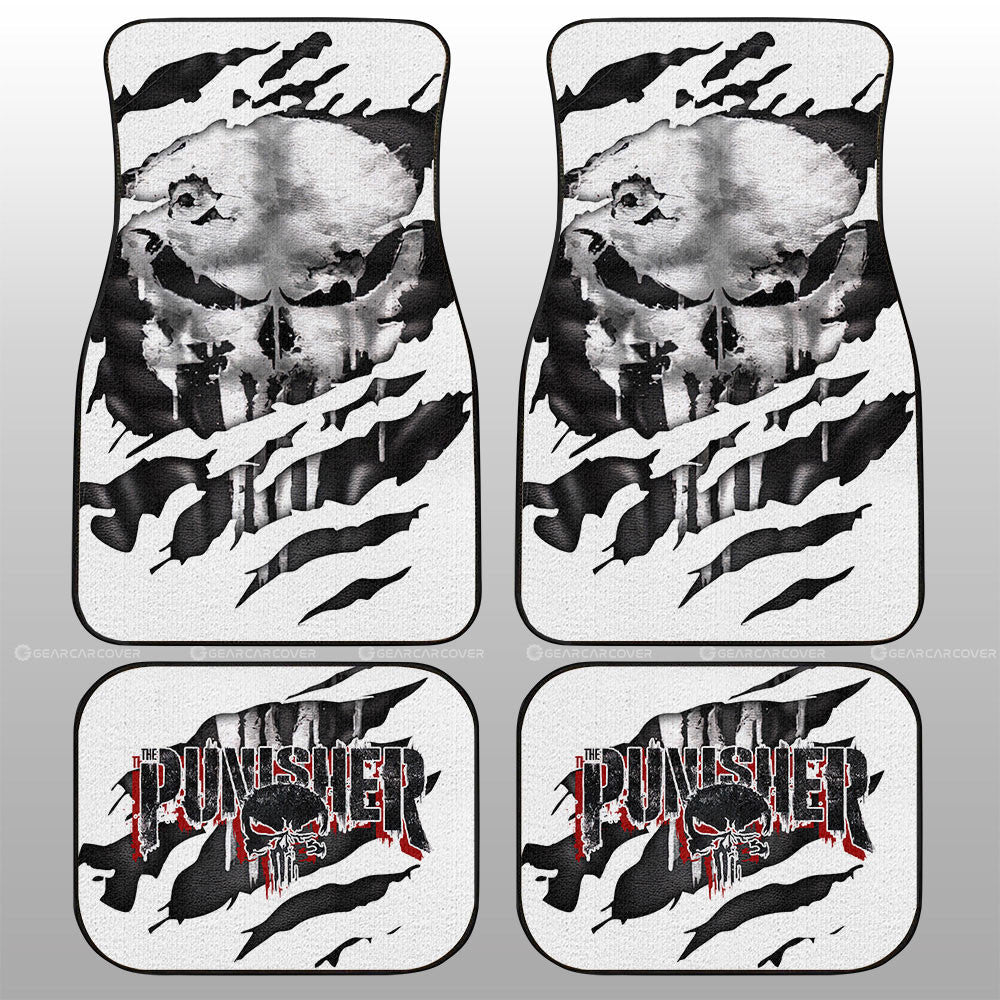 Punisher Car Floor Mats Custom Uniform Car Accessories - Gearcarcover - 1