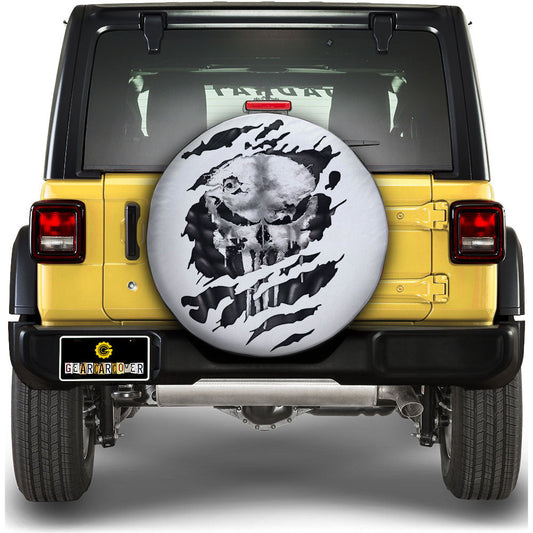 Punisher Spare Tire Cover Custom Uniform Car Accessories - Gearcarcover - 1