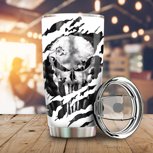 Punisher Tumbler Cup Custom Uniform Car Accessories - Gearcarcover - 2