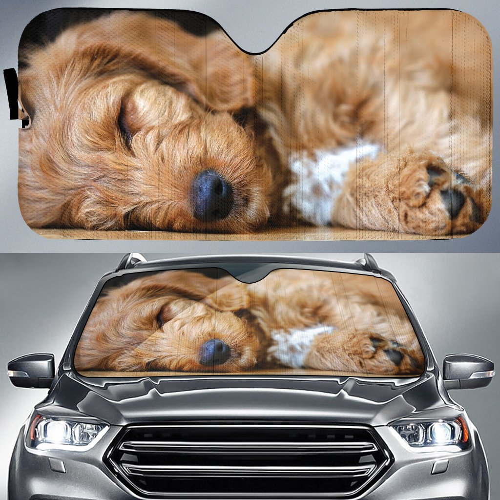 Puppy Labradoodle Car Sunshade Custom Car Accessories - Gearcarcover - 1
