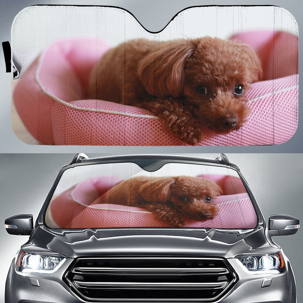 Puppy Poodle Car Sunshade Custom Car Accessories - Gearcarcover - 1