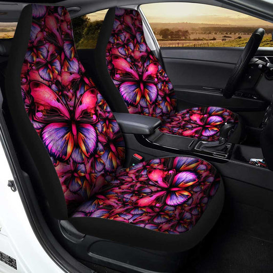 Purple Butterfly Car Seat Covers Custom Butterflies Car Accessories - Gearcarcover - 2