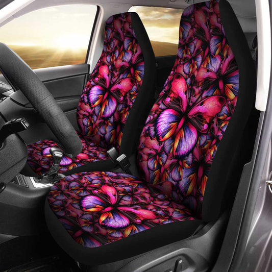 Purple Butterfly Car Seat Covers Custom Butterflies Car Accessories - Gearcarcover - 1