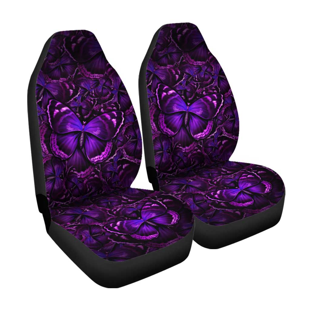 Purple Butterfly Car Seat Covers Custom Butterflies Car Interior Accessories - Gearcarcover - 3