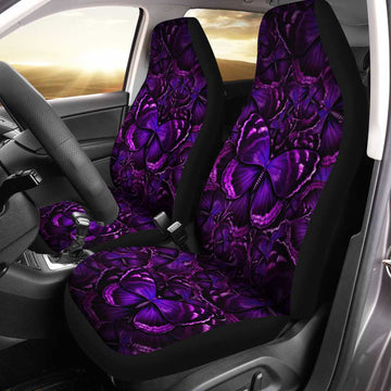Purple Butterfly Car Seat Covers Custom Butterflies Car Interior Accessories - Gearcarcover - 1