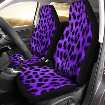 Purple Cheetah Skin Car Seat Covers Custom Printed Car Accessories - Gearcarcover - 1
