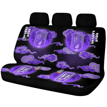 Purple Orca Car Back Seat Covers Custom Black Clover Anime Car Accessories - Gearcarcover - 1