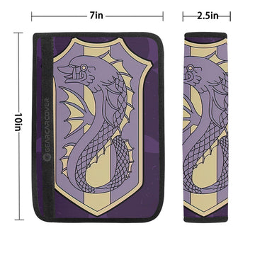 Purple Orca Seat Belt Covers Custom Black Clover Anime Car Accessories - Gearcarcover - 1