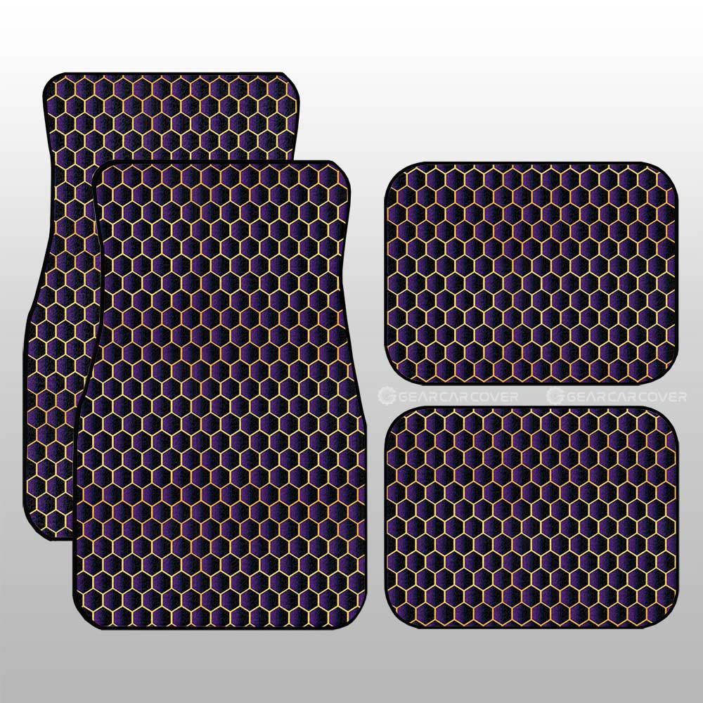 Purple Pattern Car Floor Mats Custom Honeycomb Background Car Accessories - Gearcarcover - 3