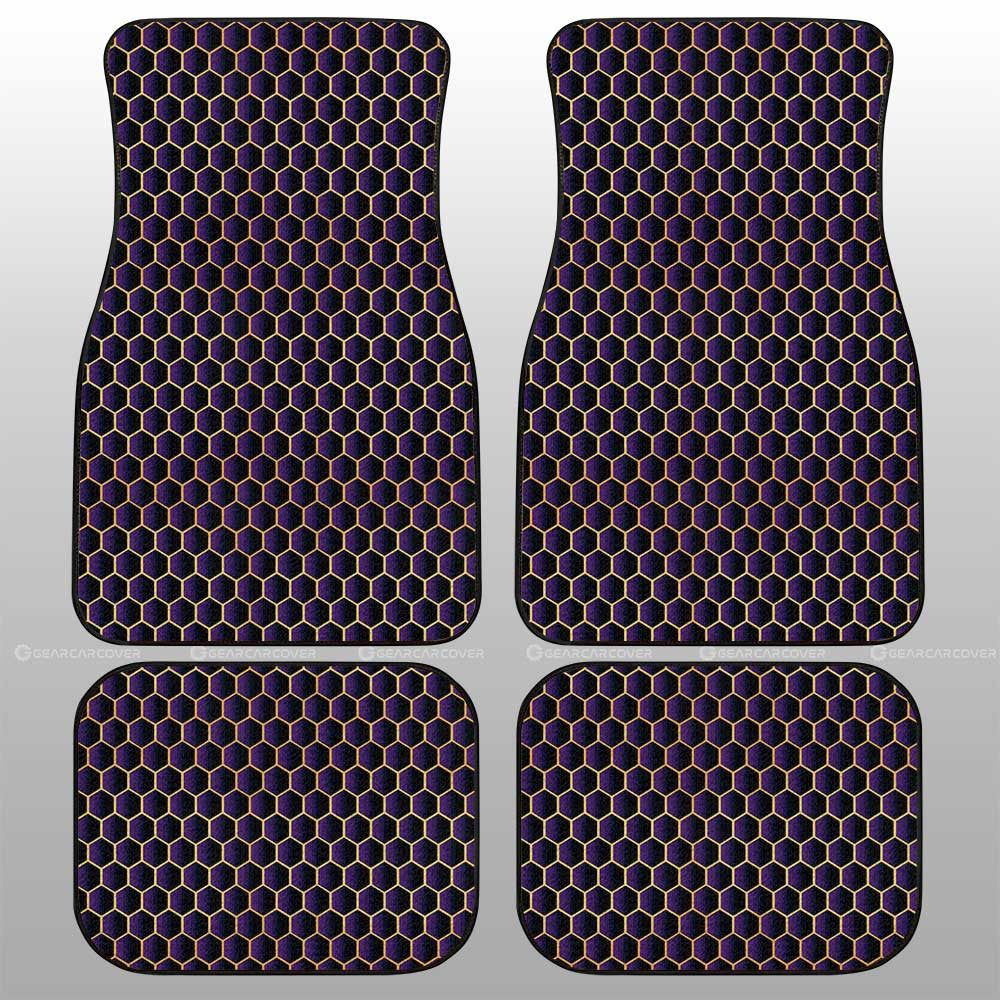 Purple Pattern Car Floor Mats Custom Honeycomb Background Car Accessories - Gearcarcover - 1