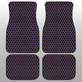 Purple Pattern Car Floor Mats Custom Honeycomb Background Car Accessories - Gearcarcover - 1
