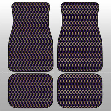Purple Pattern Car Floor Mats Custom Honeycomb Background Car Accessories - Gearcarcover - 1
