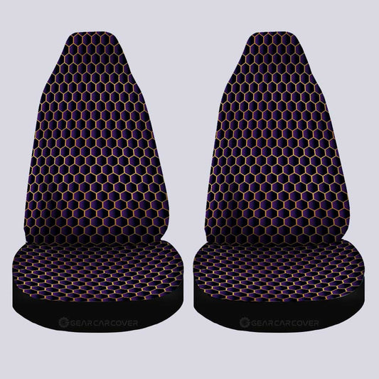 Purple Pattern Car Seat Covers Custom Honeycomb Background Car Accessories - Gearcarcover - 2