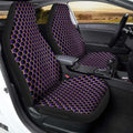 Purple Pattern Car Seat Covers Custom Honeycomb Background Car Accessories - Gearcarcover - 3