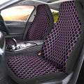 Purple Pattern Car Seat Covers Custom Honeycomb Background Car Accessories - Gearcarcover - 4