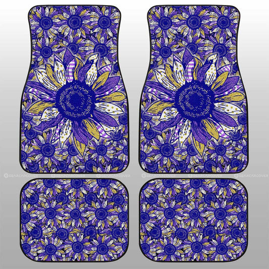 Purple Sunflower Car Floor Mats Custom Car Accessories - Gearcarcover - 2