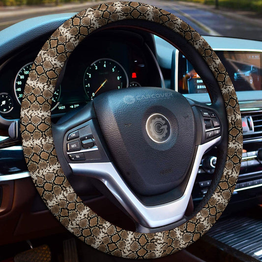 Python Skin Steering Wheel Cover Custom Animal Skin Printed Car Interior Accessories - Gearcarcover - 2