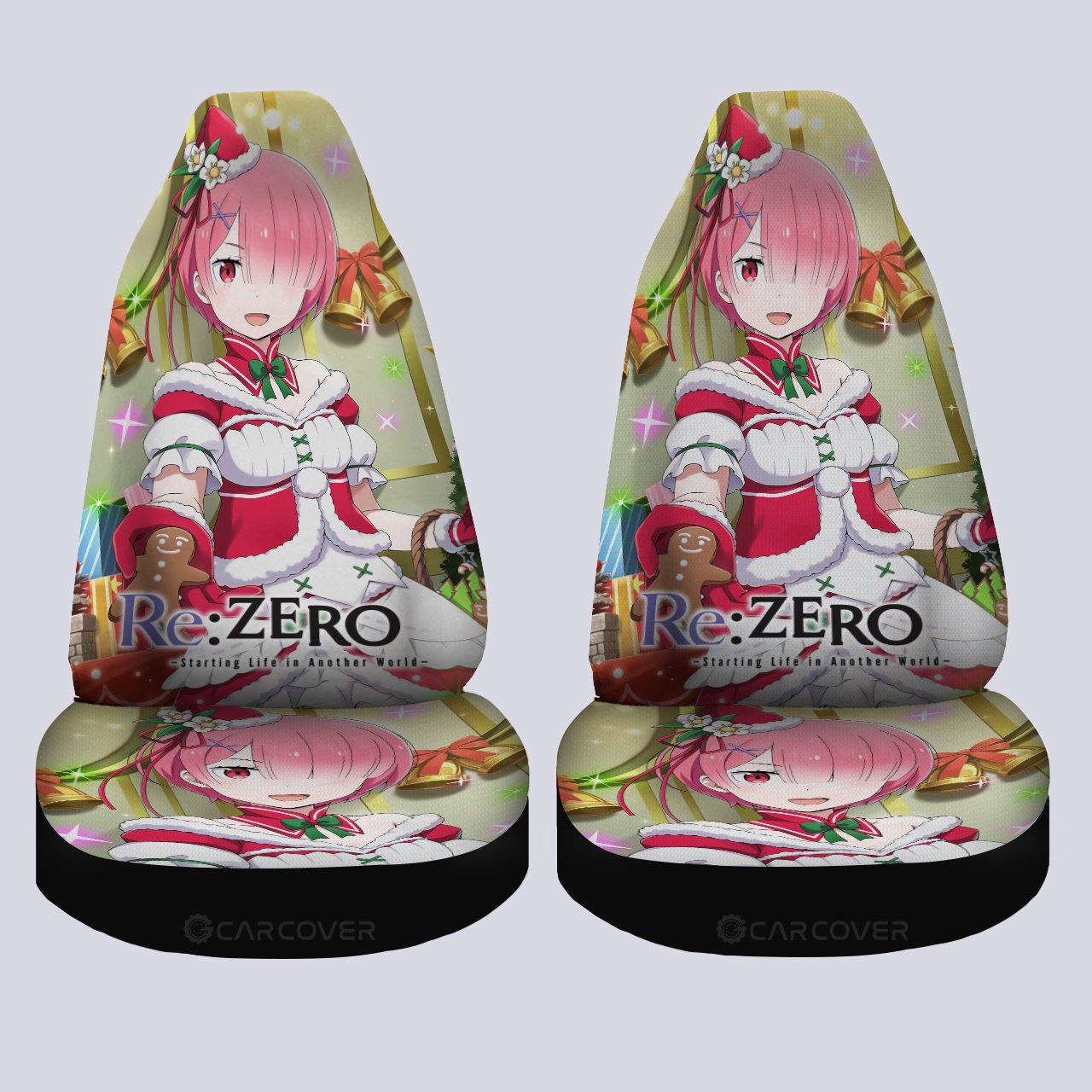 Re:Zero Ram Car Seat Covers Custom Christmas Anime Car Accessories - Gearcarcover - 4