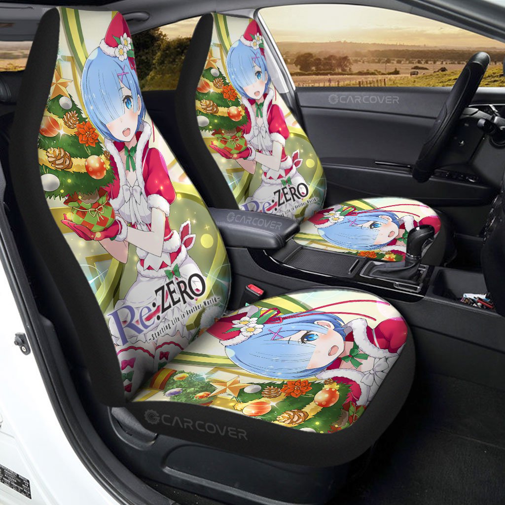 Re:Zero Rem Car Seat Covers Custom Christmas Anime Car Accessories - Gearcarcover - 1
