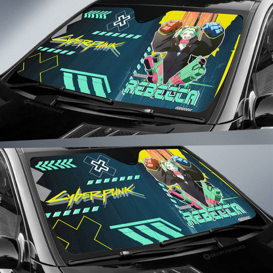 Rebecca Car Sunshade Custom Cyberpunk Anime - Gearcarcover - 2