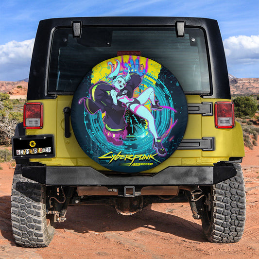 Rebecca Spare Tire Cover Custom Cyberpunk Anime - Gearcarcover - 2