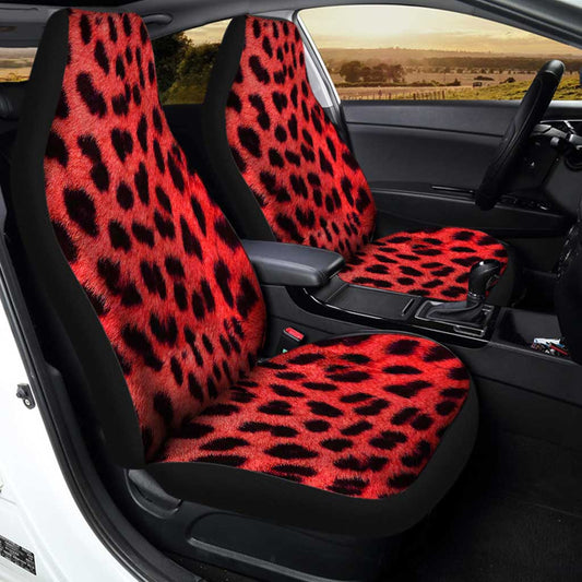 Red Cheetah Print Car Seat Covers Custom Car Accessories - Gearcarcover - 2