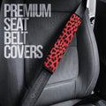 Red Cheetah Skin Seat Belt Covers Custom Animal Skin Printed Car Interior Accessories - Gearcarcover - 3