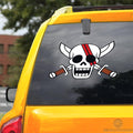 Red Hair Pirates Flag Car Sticker Custom One Piece Anime Car Accessories - Gearcarcover - 3