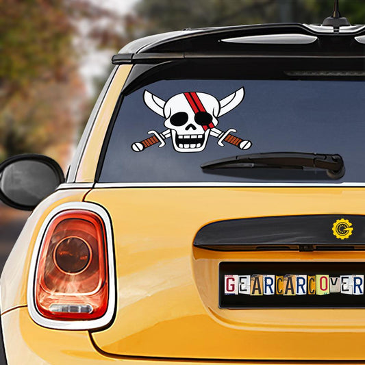 Red Hair Pirates Flag Car Sticker Custom One Piece Anime Car Accessories - Gearcarcover - 1