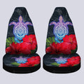 Red Hibiscus Flowers Car Seat Covers Custom Turtle Animal Car Accessories - Gearcarcover - 4