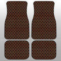 Red Pattern Car Floor Mats Custom Honeycomb Background Car Accessories - Gearcarcover - 1