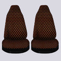Red Pattern Car Seat Covers Custom Honeycomb Background Car Accessories - Gearcarcover - 2