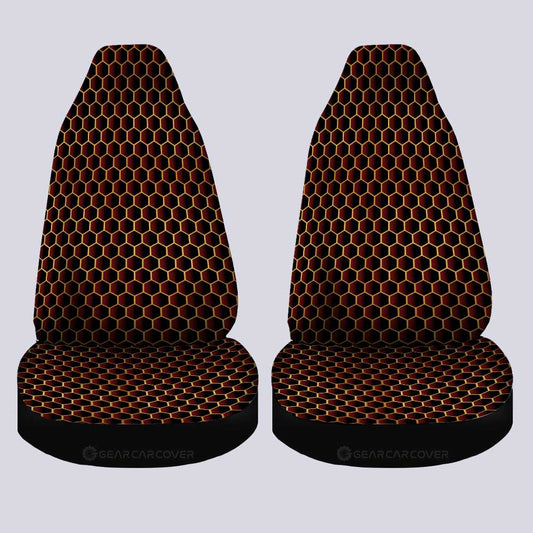 Red Pattern Car Seat Covers Custom Honeycomb Background Car Accessories - Gearcarcover - 2