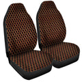 Red Pattern Car Seat Covers Custom Honeycomb Background Car Accessories - Gearcarcover - 1