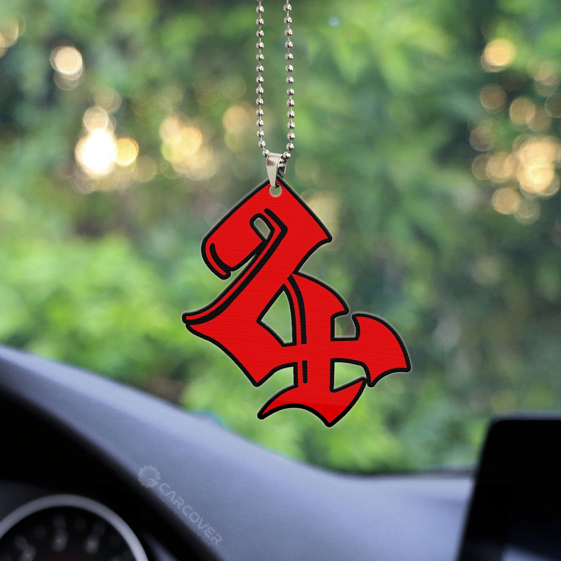 Red Quatro Cerberus Symbol Ornament Custom Fairy Tail Anime Car Accessories - Gearcarcover - 2