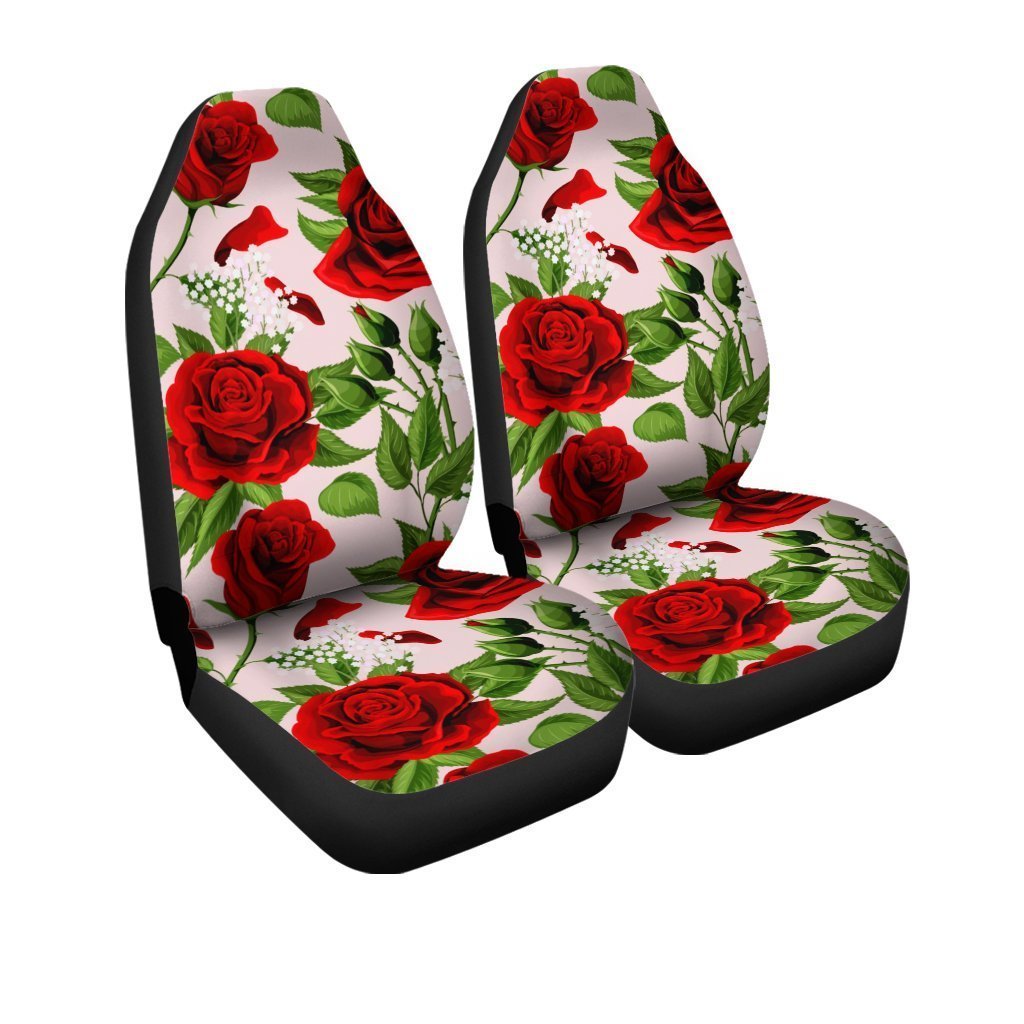 Red Rose Car Seat Covers Custom Flower Car Accessories - Gearcarcover - 3