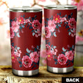 Red Rose Tumbler Cup Custom Personalized Name Car Interior Accessories - Gearcarcover - 3