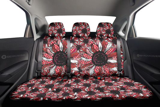 Red Sunflower Car Back Seat Cover Custom Car Accessories - Gearcarcover - 2