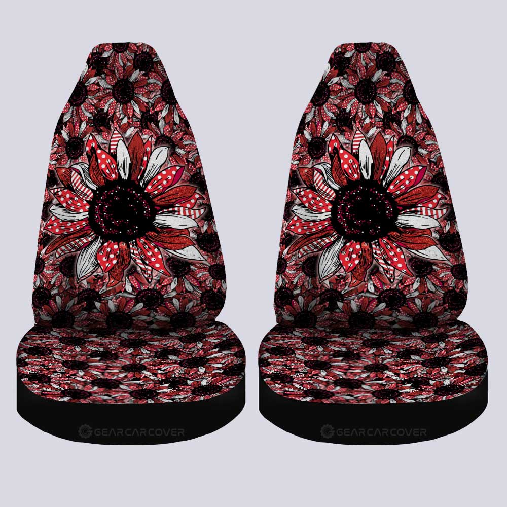 Red Sunflower Car Seat Covers Custom Car Accessories - Gearcarcover - 4