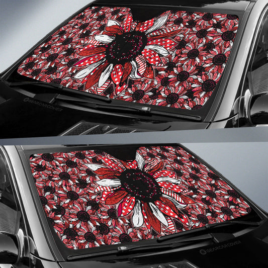 Red Sunflower Car Sunshade Custom Car Accessories - Gearcarcover - 2