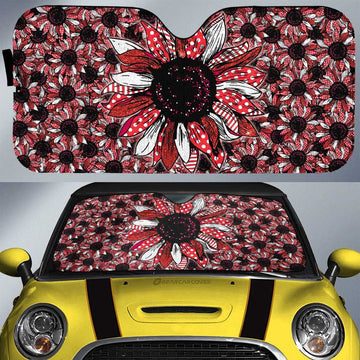 Red Sunflower Car Sunshade Custom Car Accessories - Gearcarcover - 1