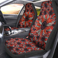 Red and Black Glitter Polka Dot Sunflower Car Seat Covers Custom - Gearcarcover - 4