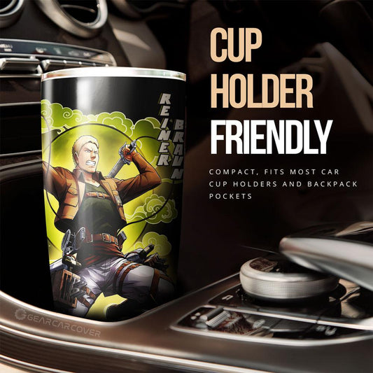 Reiner Braun Tumbler Cup Custom Attack On Titan Anime - Gearcarcover - 2