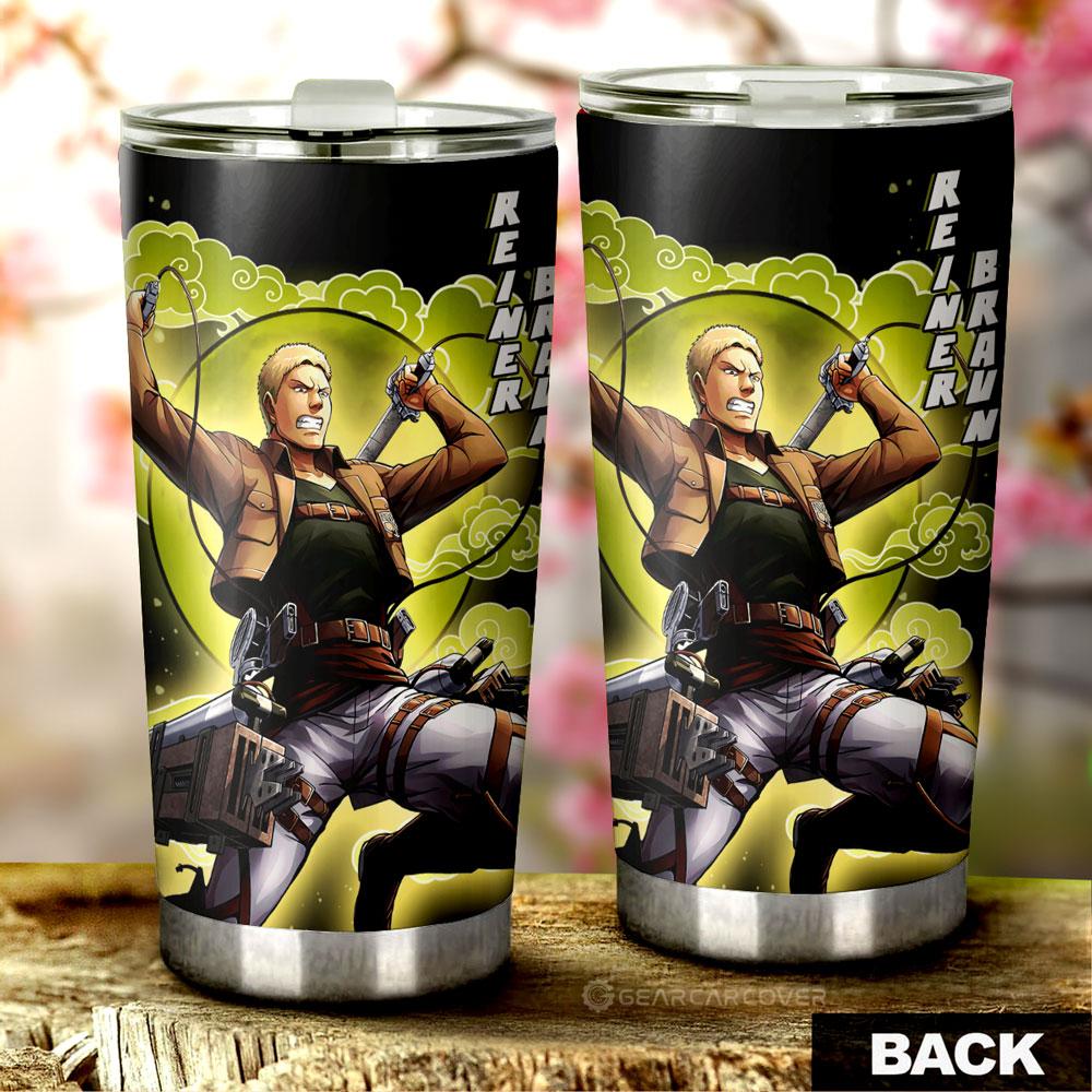 Reiner Braun Tumbler Cup Custom Attack On Titan Anime - Gearcarcover - 3